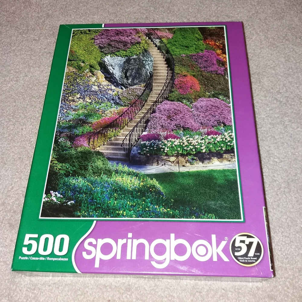 Springbok Puzzle 500Garden Stairway 18×24"New